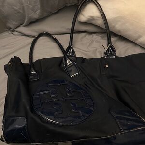 Dark blue tory burch tote bag size large